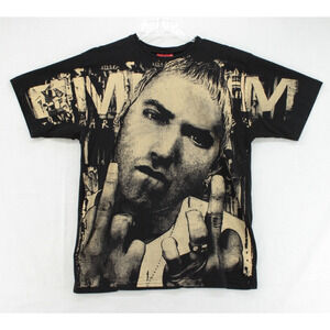 Vtg Eminem Y2K Middle Finger T -Shirt Sounds of the Underground Rap Size Large